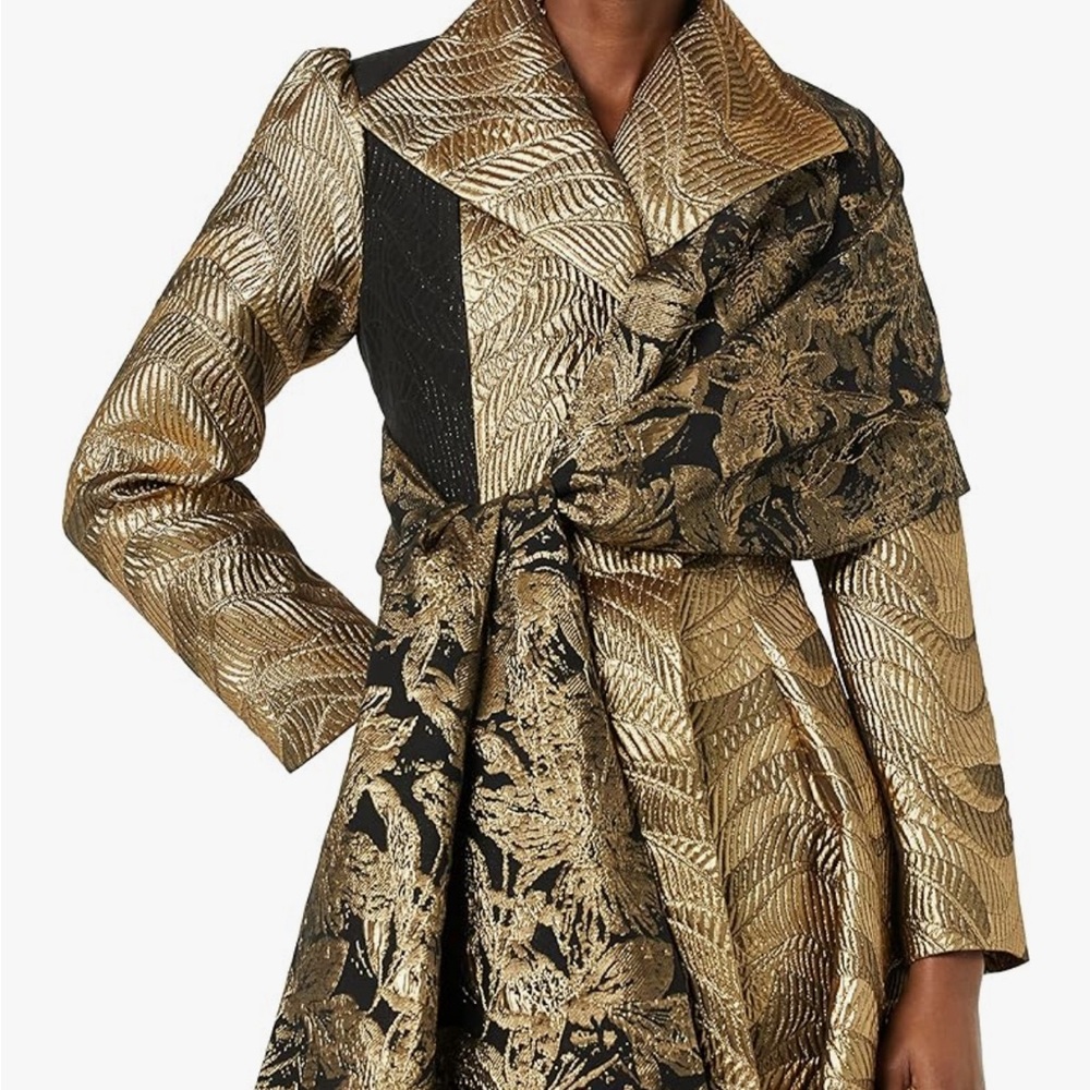 LAST ONE IN MY CLOSET! Making the Cut jacquard coat and scarf NWT - Picture 2 of 5